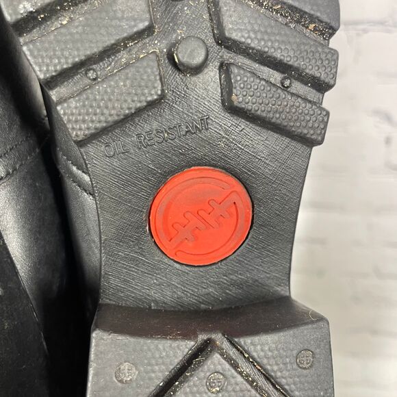 Double H Boots Women Size 10 Leather Chunky Slip ON Oil Resistant Round Toe Y2K - Picture 12 of 16